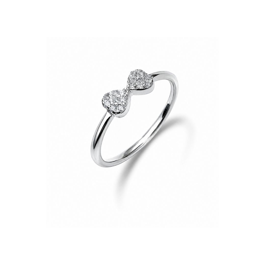 Bow Silver Stacking Ring