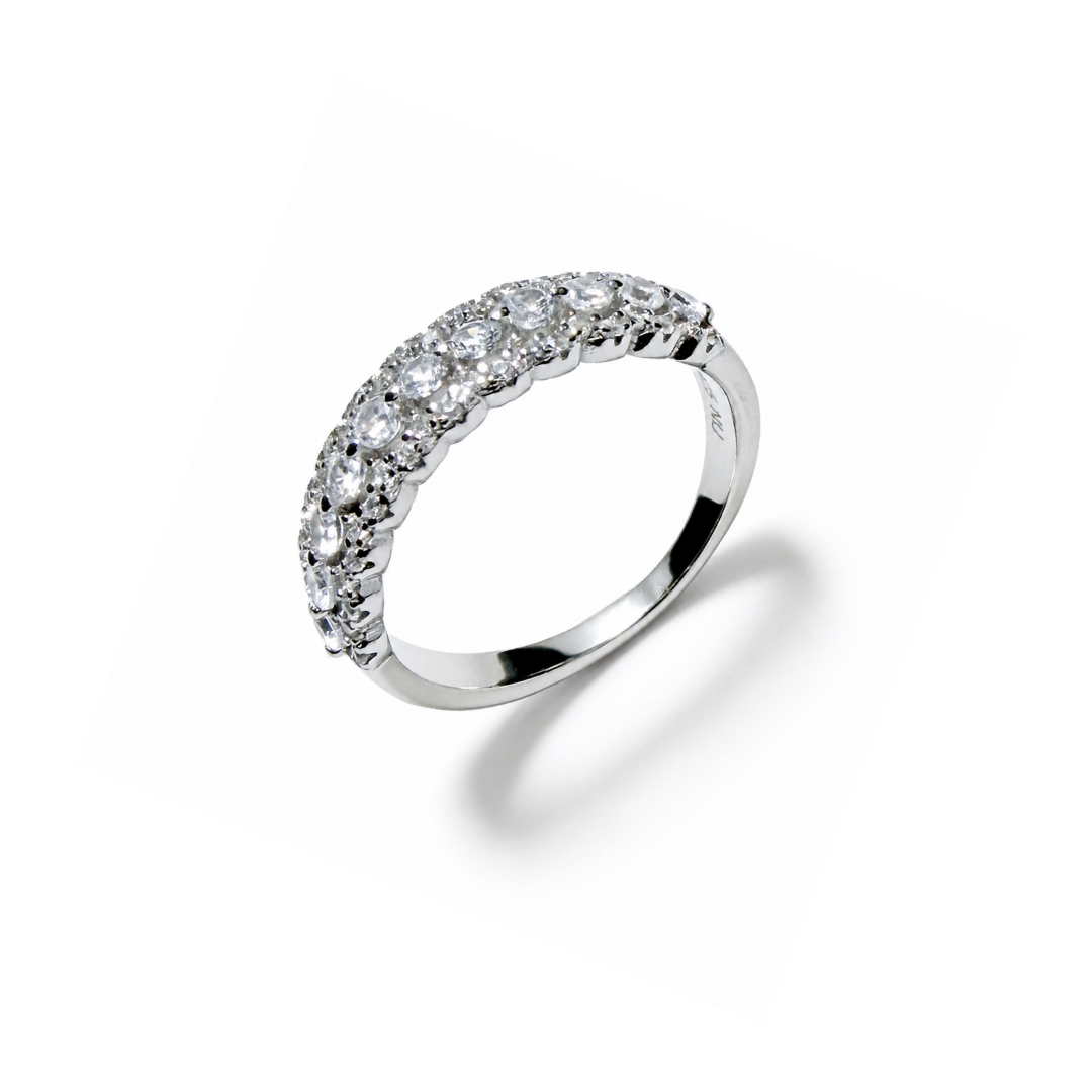 Scalloped Silver Anniversary Band