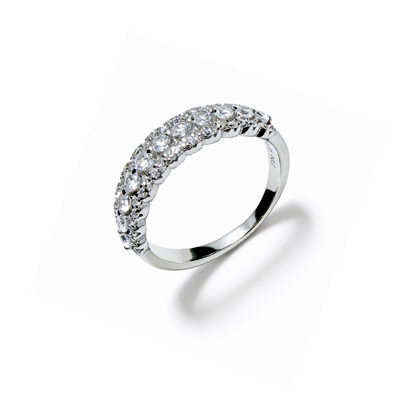 Scalloped Silver Anniversary Band