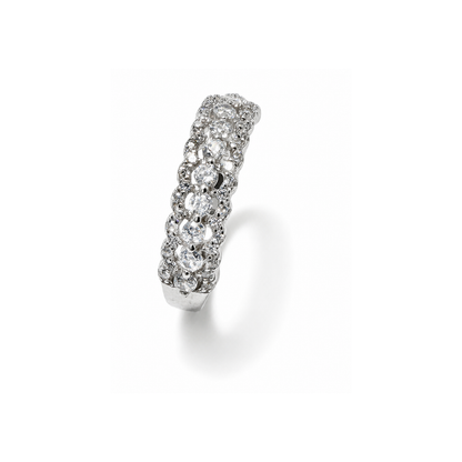 Scalloped Silver Anniversary Band