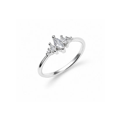 Marquise Cut Pave Stacking Ring