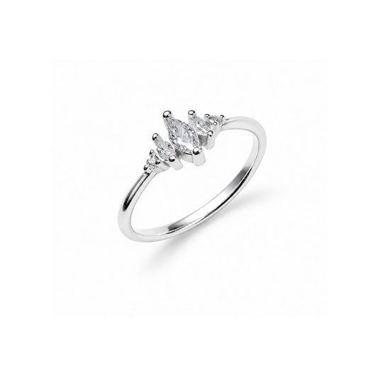 Marquise Cut Pave Stacking Ring