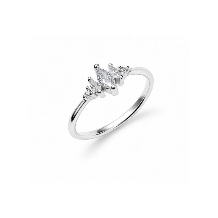 Marquise Cut Pave Stacking Ring