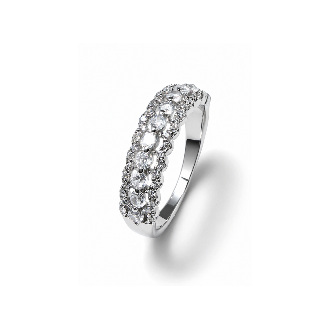 Scalloped Silver Anniversary Band