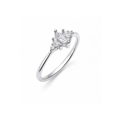 Marquise Cut Pave Stacking Ring