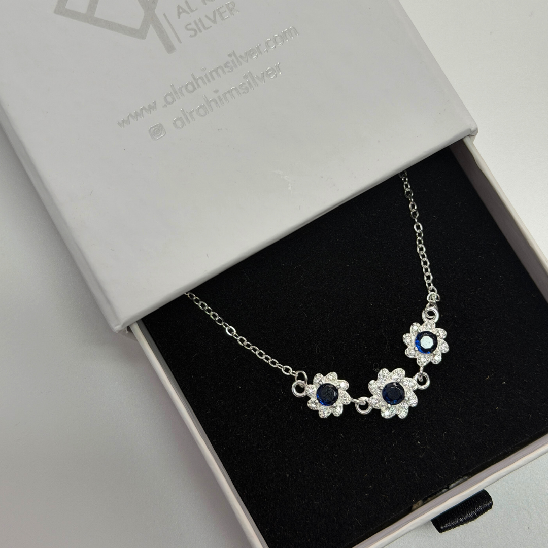 Flower Charm Silver Bracelet