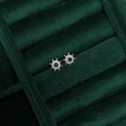 Starburst Silver Eartops