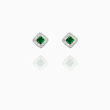Curly Edge Silver Eartops