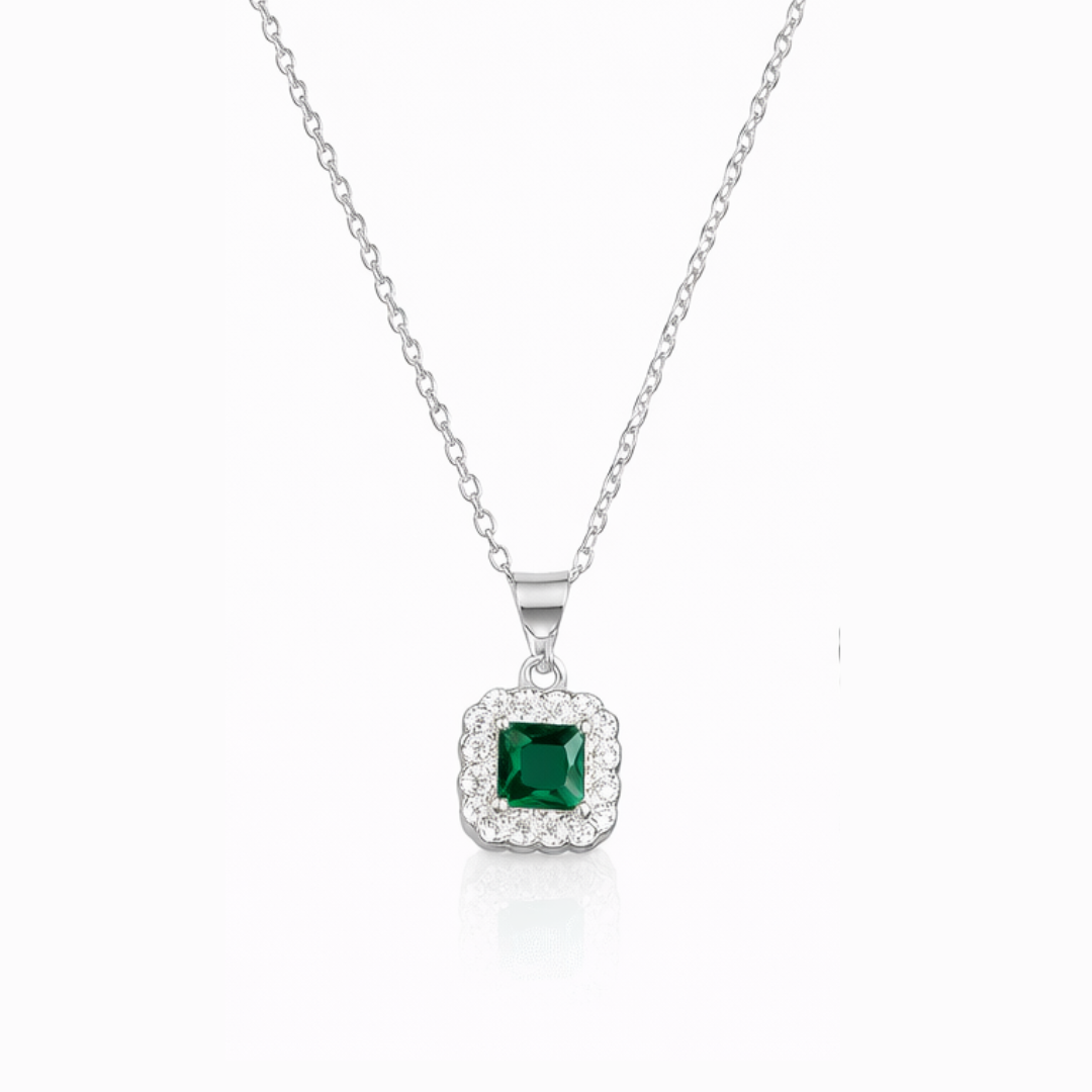 Lace Edge Silver Pendant Set