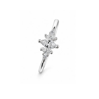 Marquise Cut Pave Stacking Ring
