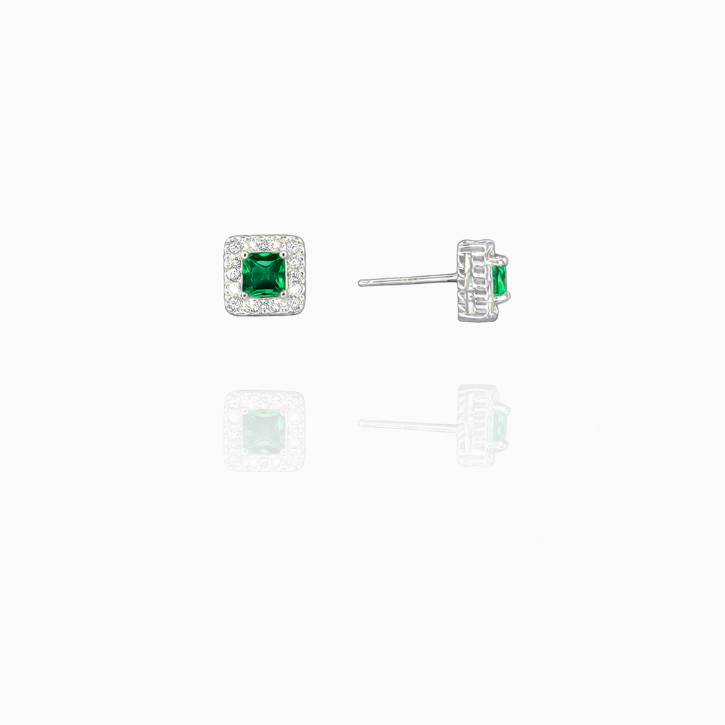 Curly Edge Silver Eartops
