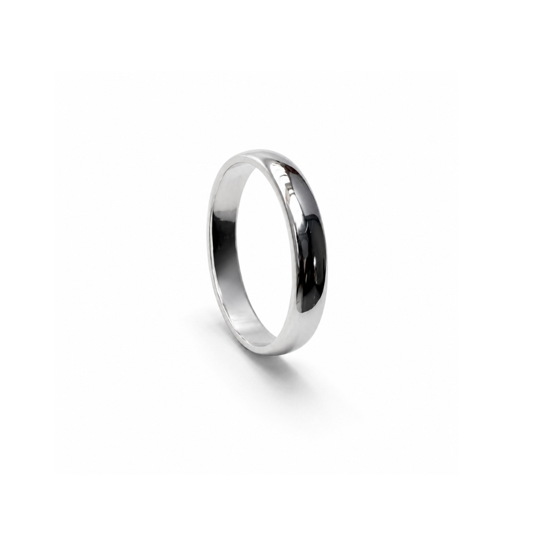 925 Sterling Silver 3.5mm Court Band