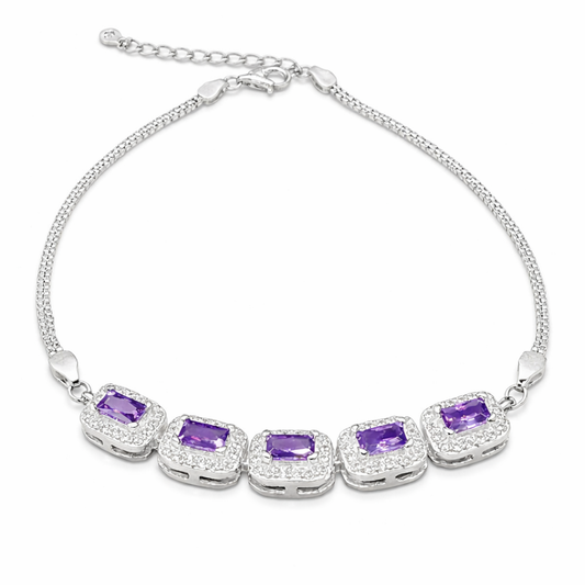 Rectangle Line Silver Bracelet