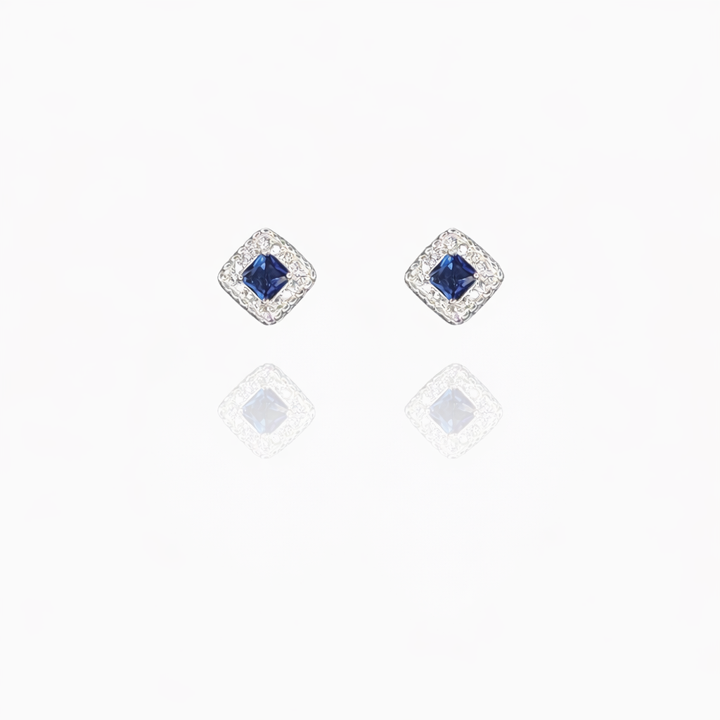 Curly Edge Silver Eartops