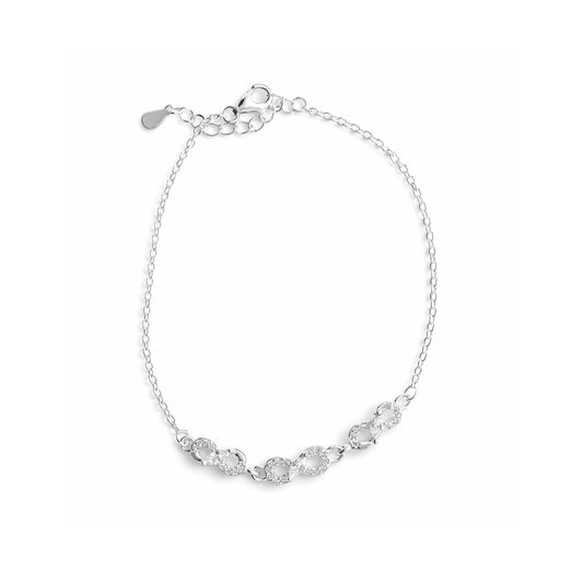 Infinity Cut Silver Bracelet
