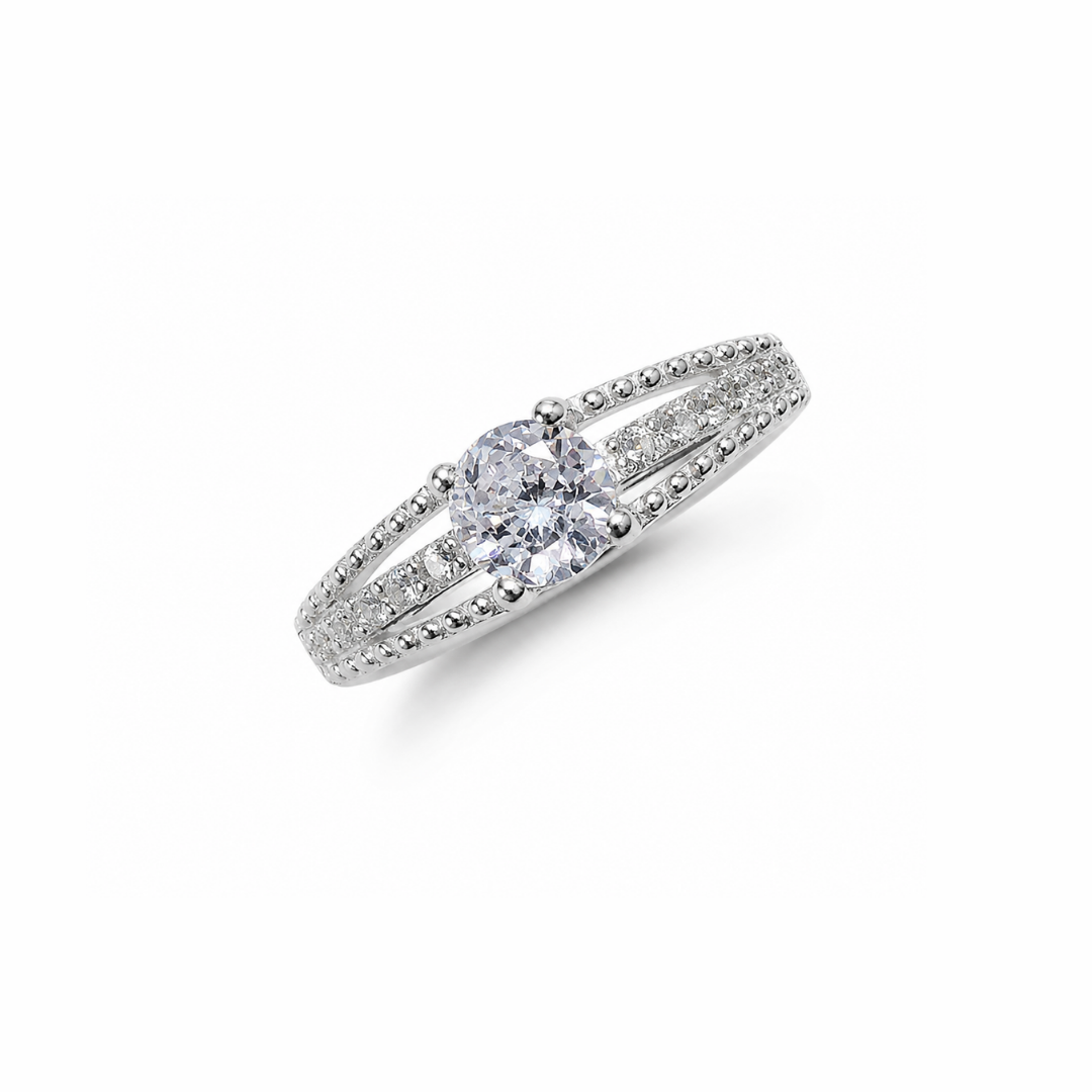 Split Shank Silver Ring