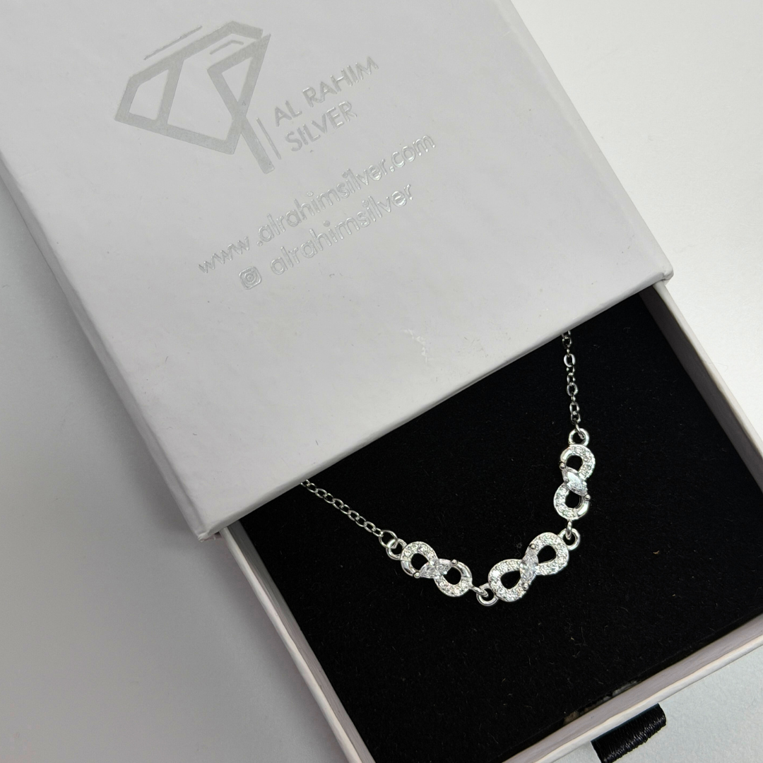 Infinity Cut Silver Bracelet