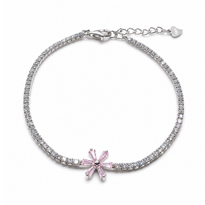 Flower charm Tennis Bracelet