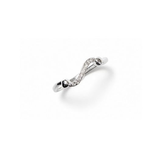 Curved Silver Stacking Ring