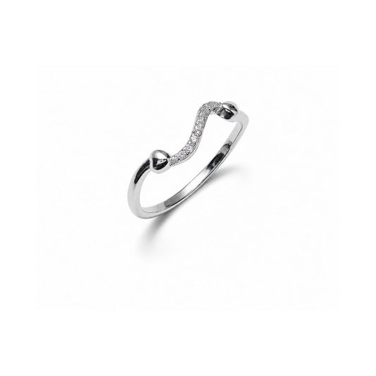Curved Silver Stacking Ring