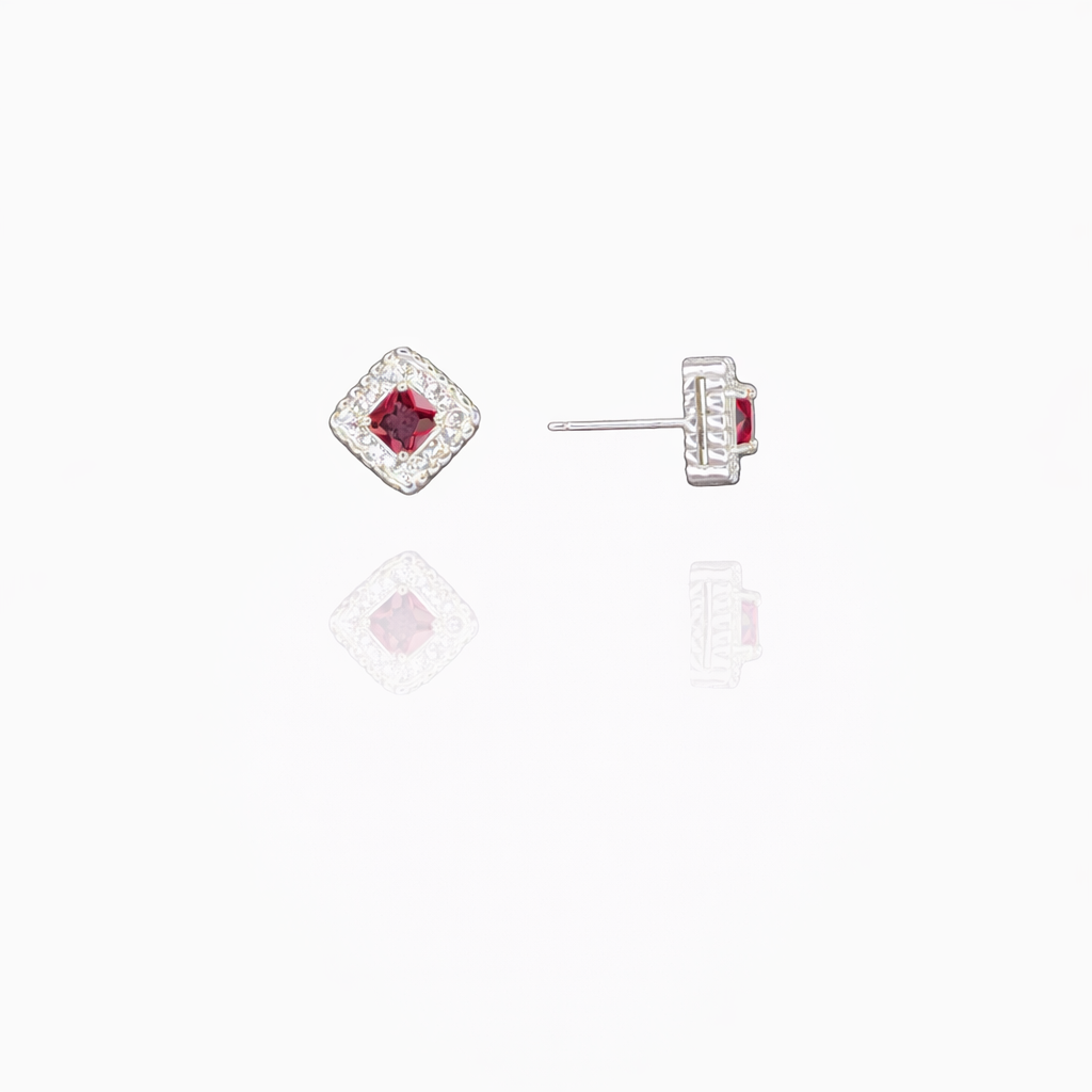 Curly Edge Silver Eartops