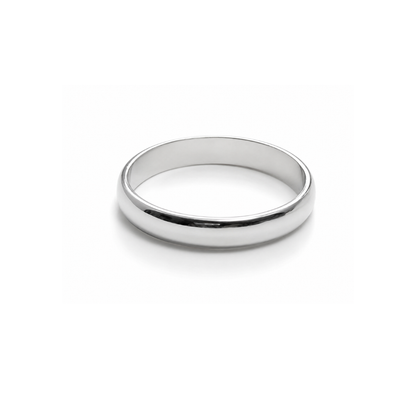 925 Sterling Silver 3.5mm Court Band