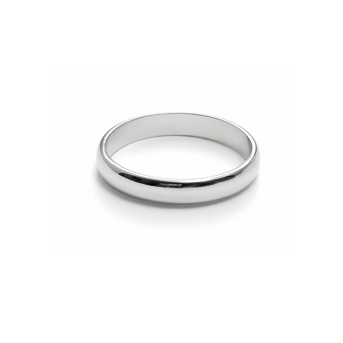 925 Sterling Silver 3.5mm Court Band