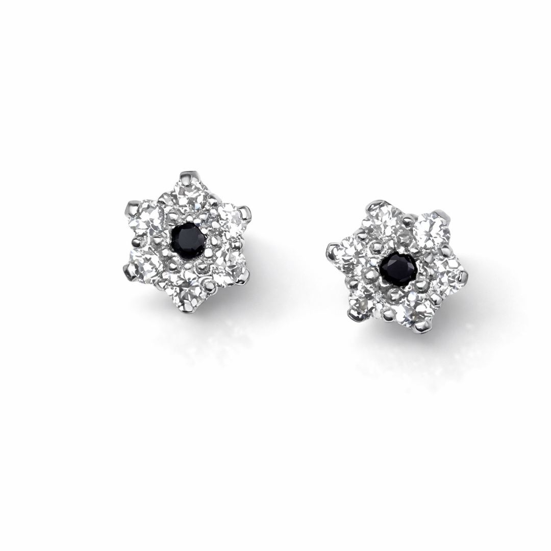Seven Star Silver Ear Studs