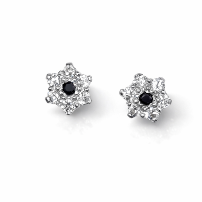 Seven Star Silver Ear Studs