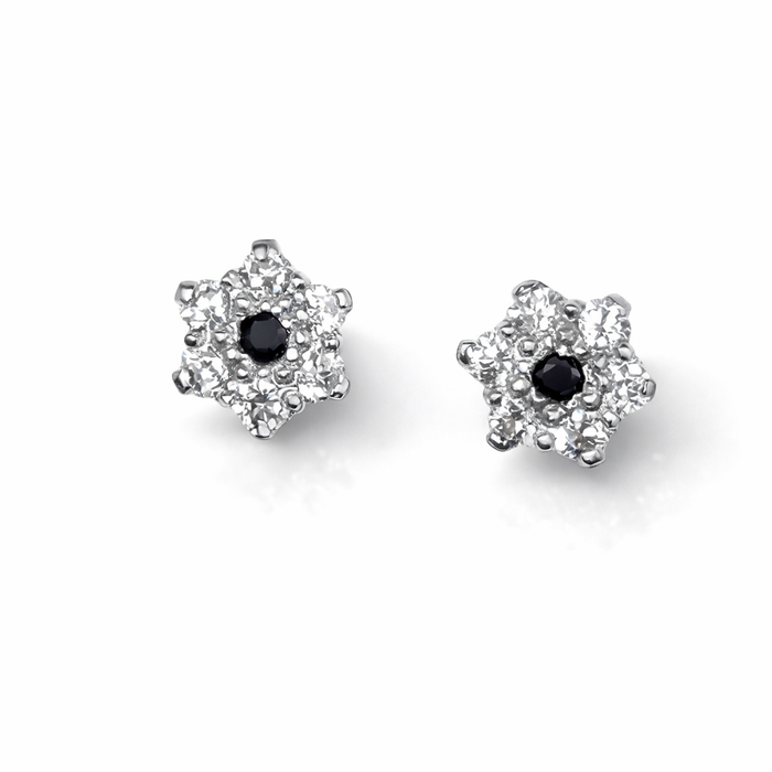 Seven Star Silver Ear Studs
