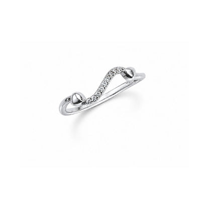 Curved Silver Stacking Ring