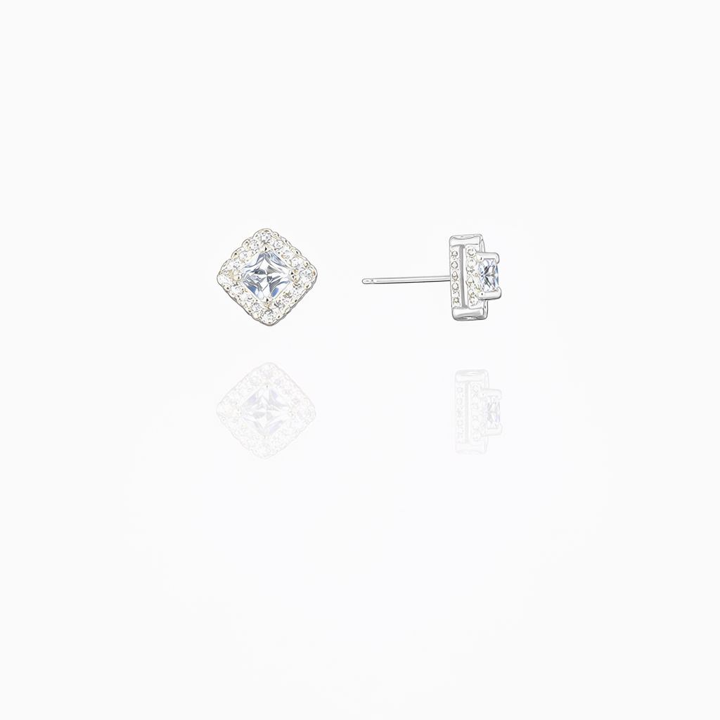Curly Edge Silver Eartops