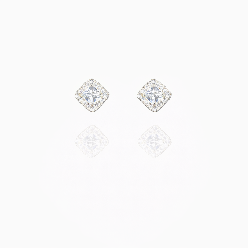 Curly Edge Silver Eartops