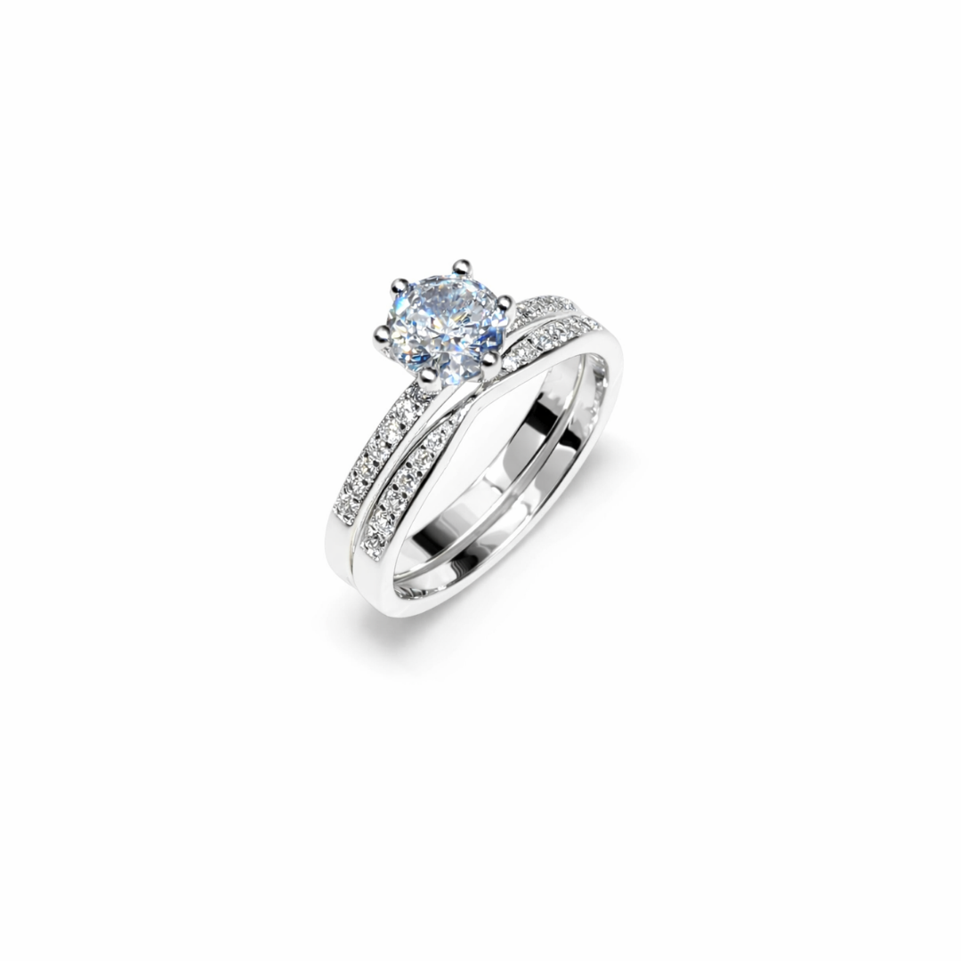 Engagement Double Solitaire Ring