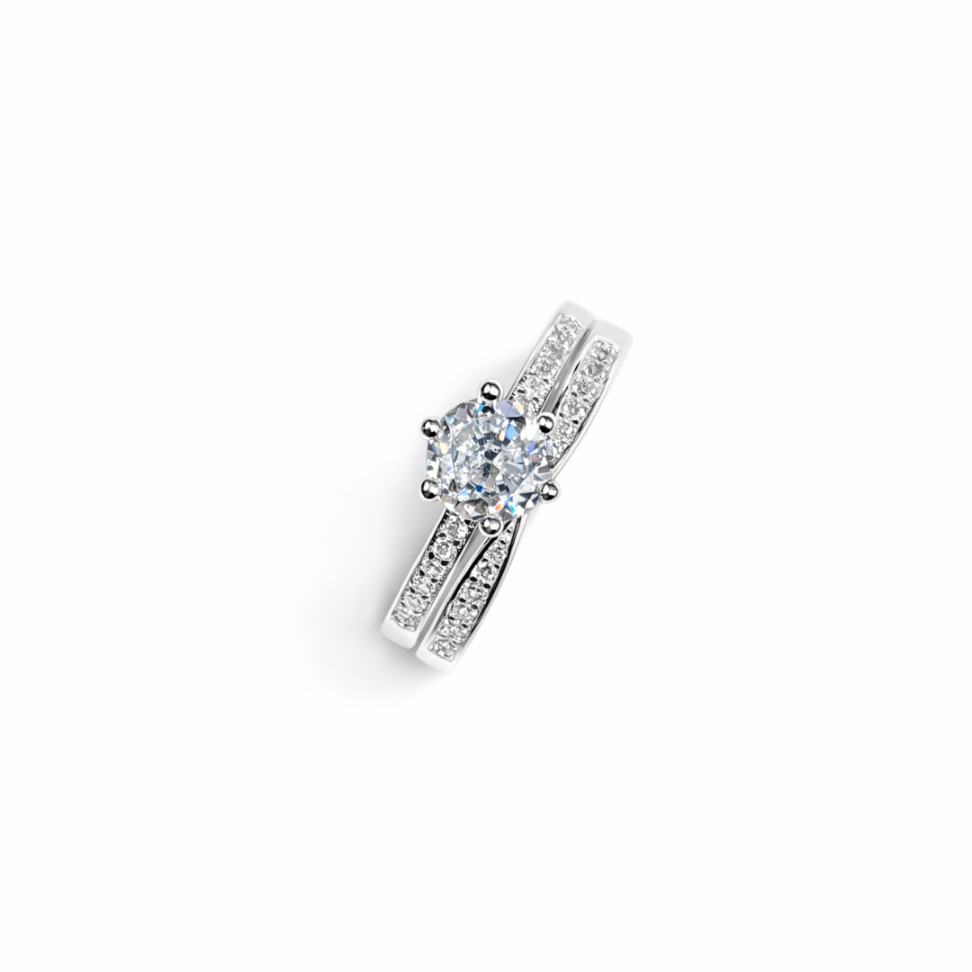 Engagement Double Solitaire Ring