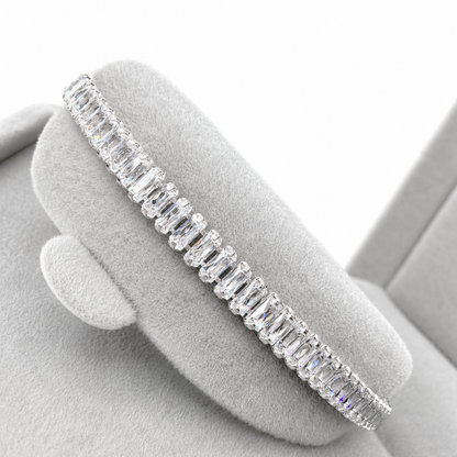 Baguette 925 Silver Tennis Bracelet