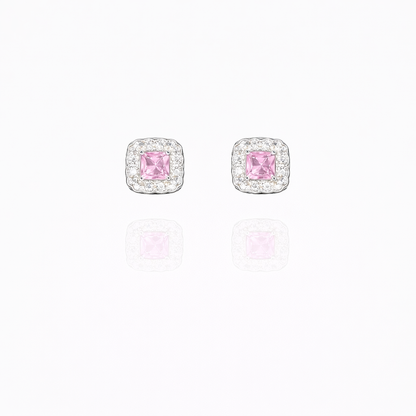 Lace Edge Silver Eartops