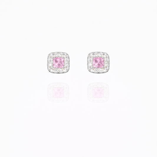 Lace Edge Silver Eartops