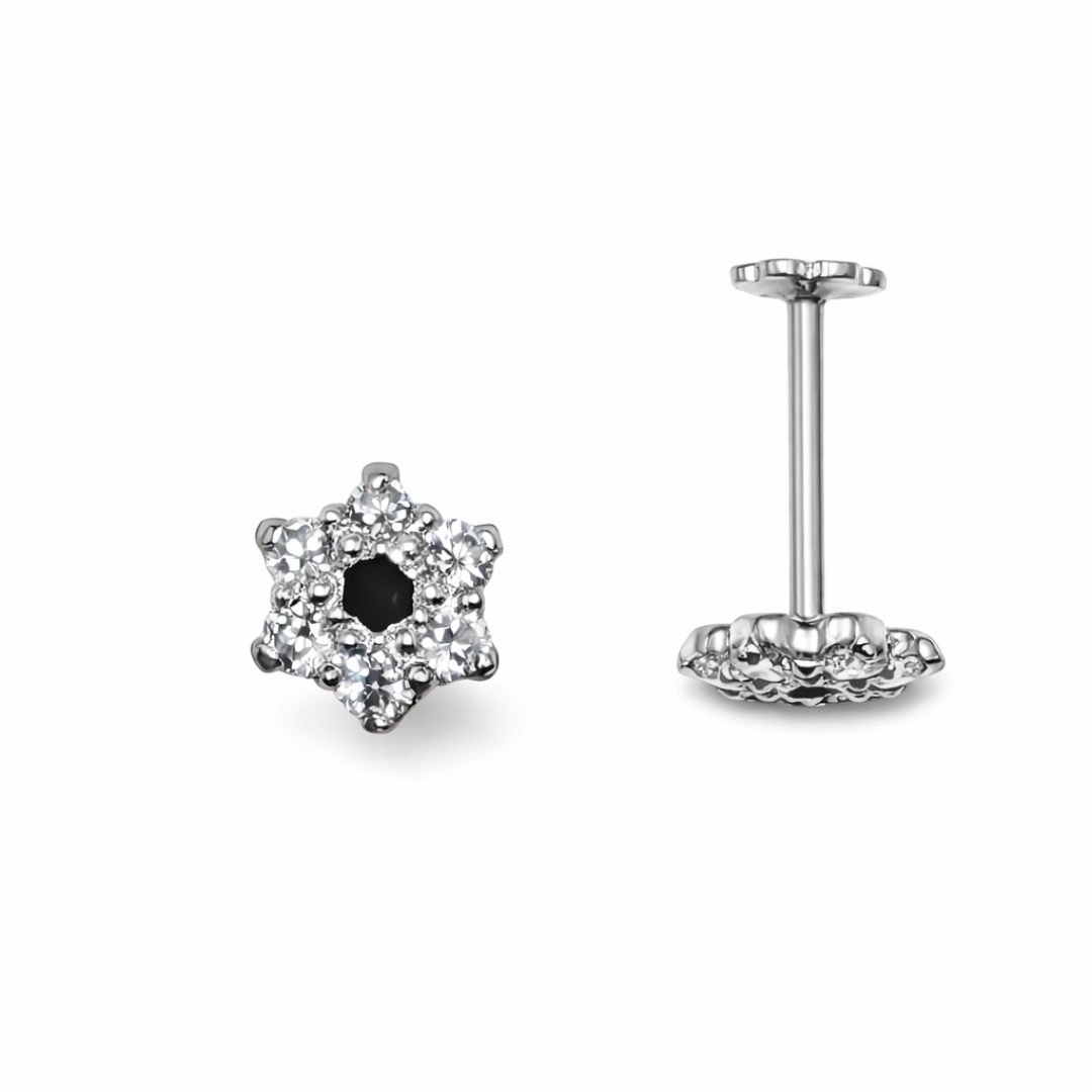 Seven Star Silver Ear Studs