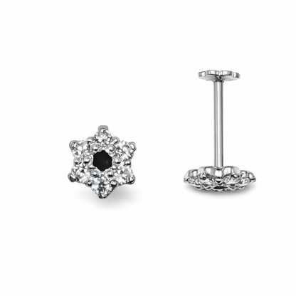 Seven Star Silver Ear Studs