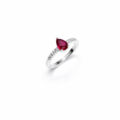 Pear Shaped Solitaire Ring
