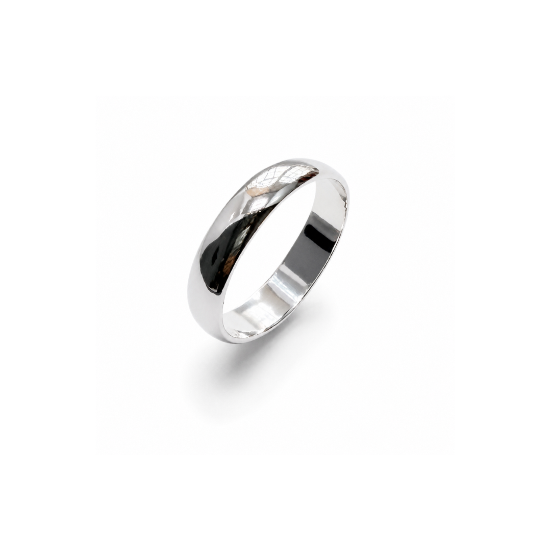 925 Sterling Silver 4.5mm Court Band