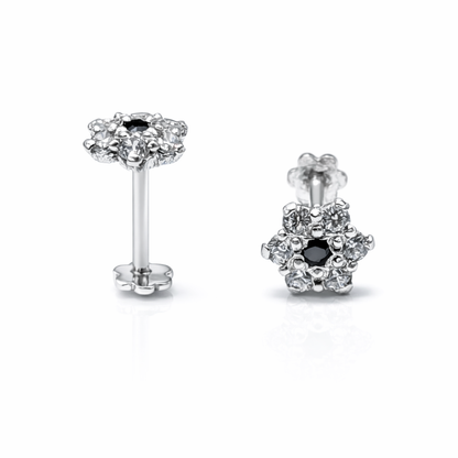 Seven Star Silver Ear Studs