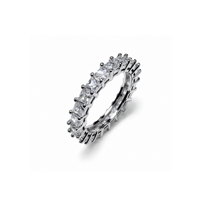 925 Silver Princess Cut 3mm Eternity Band