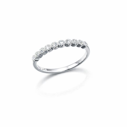 Round Band Silver Stacking Ring