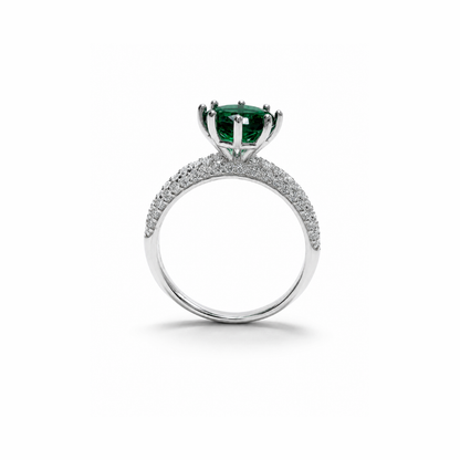 Round Simulated Silver Ring