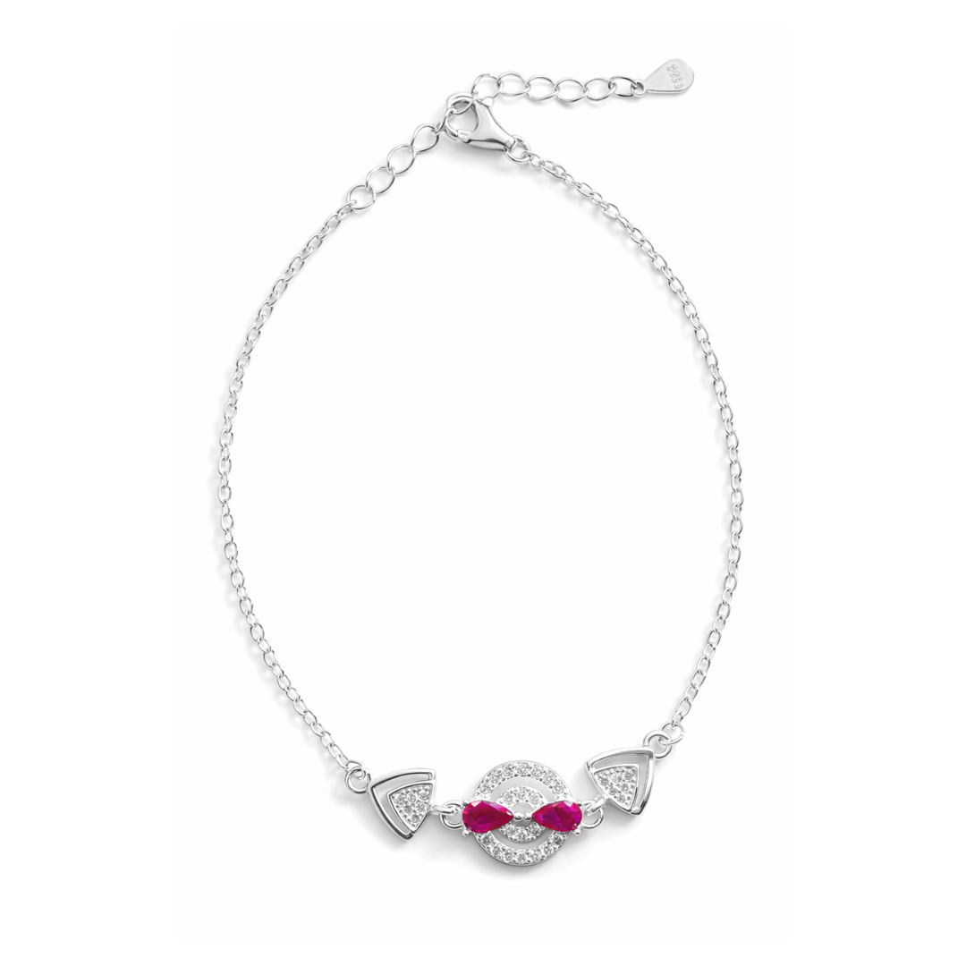 Circle Charm Silver Bracelet