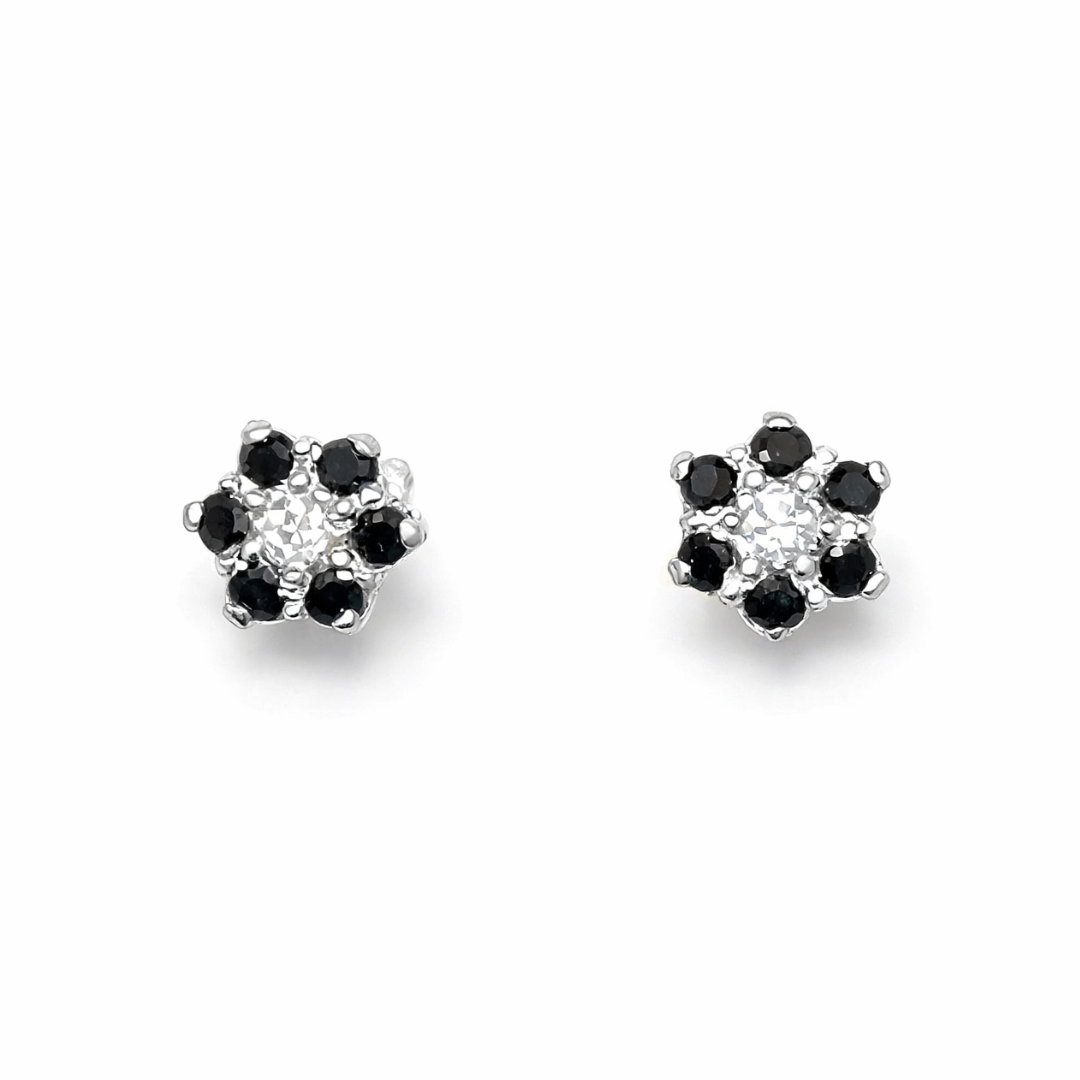 Seven Star Silver Ear Studs