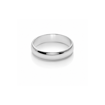 925 Sterling Silver 4.5mm Court Band