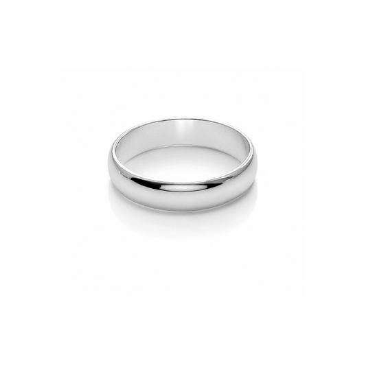 925 Sterling Silver 4.5mm Court Band